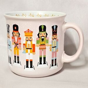 Holly & Joy Christmas Holiday Pink  Nutcracker Mug 18 oz Festive Holiday Mug